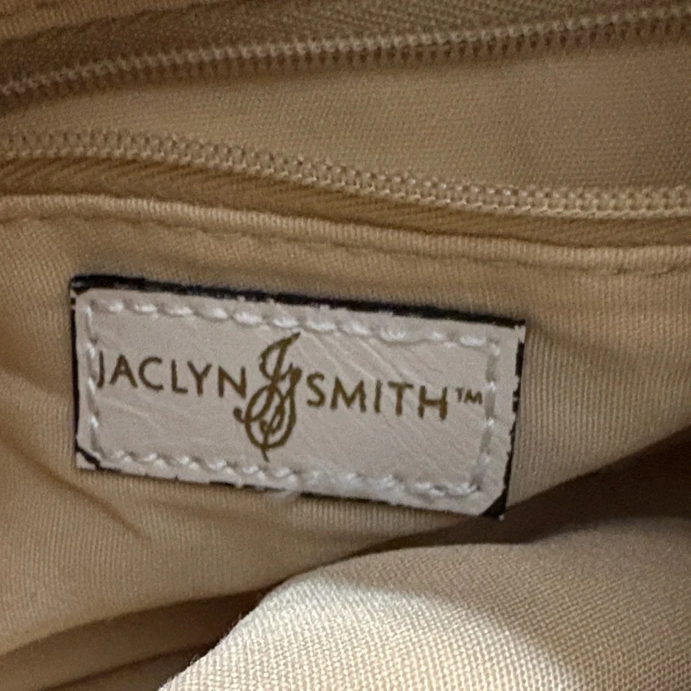 Jaclyn Smith Multicolor Striped Shoulder Bag with Tan Details